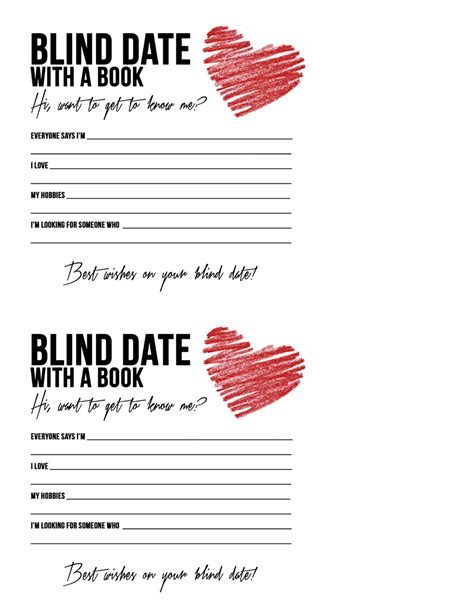 Blind Date With A Book Printable